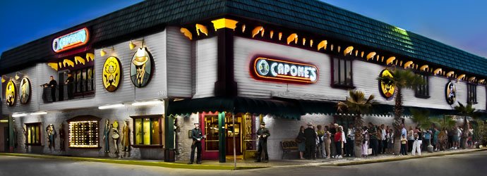 Capone's location is easy to find and has free parking.