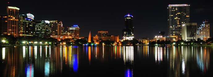 Downtown Orlando Skyline at Night