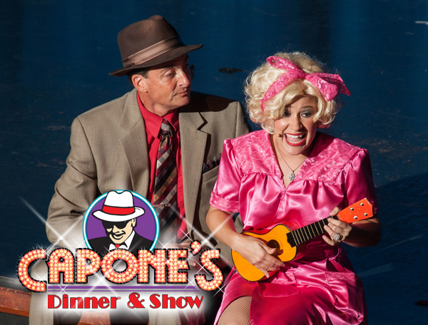 Characters sing a duet at Orlando Dinner Show