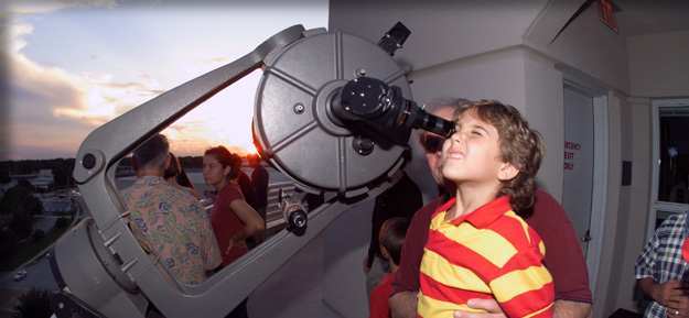 Children and adults will delight in viewing the skies through telescopes at the Orlando Science Center.