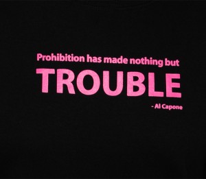 Al Capone "trouble" quote long sleeve T-shirt for women