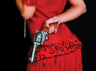 Flapper girl with gun