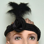Ladies flapper headdress in many styles and colors.