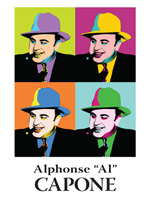 Pop art poster featuring Al Capone