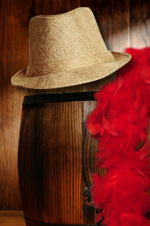 Fedora Hat and Feathered Boa