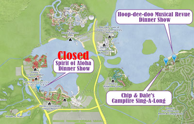Disney Dinner Show Map